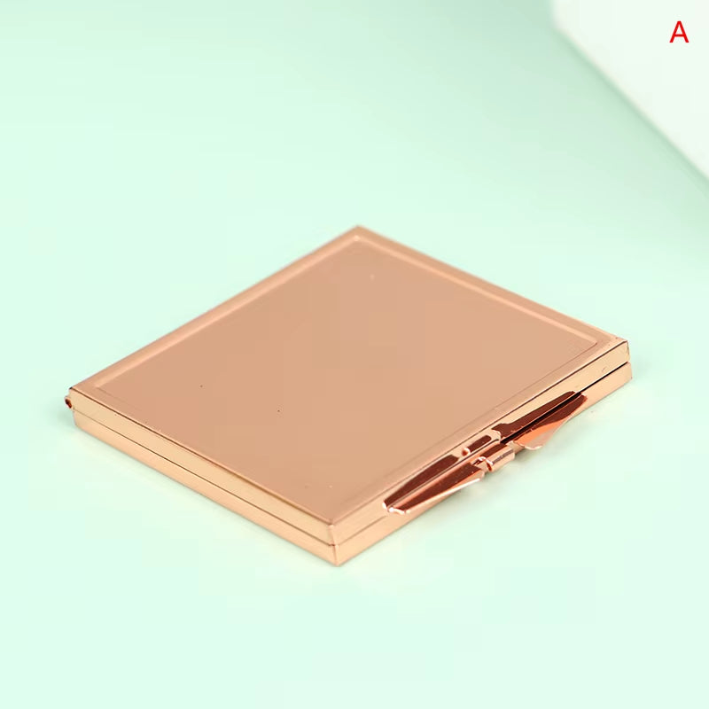 1 PC Portable Folding Mirror Compact Stainless Steel Metal Makeup Cosmetic Pocket Mirror Beauty Accessories