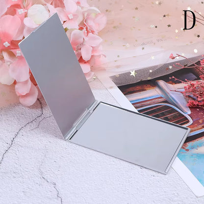 1 PC Portable Folding Mirror Compact Stainless Steel Metal Makeup Cosmetic Pocket Mirror Beauty Accessories