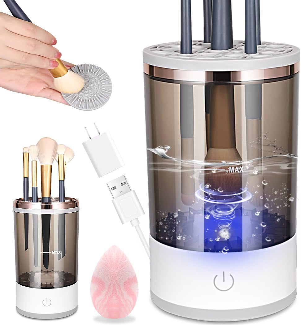 Makeup Brush Cleaner, Electric Makeup Brush Cleaner Machine Automatic Brush Cleaner Spinner Makeup Brush Tools