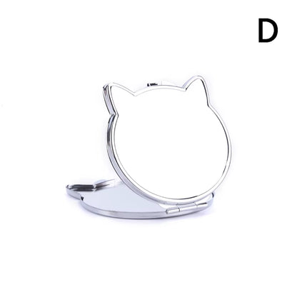 1 PC Portable Folding Mirror Compact Stainless Steel Metal Makeup Cosmetic Pocket Mirror Beauty Accessories