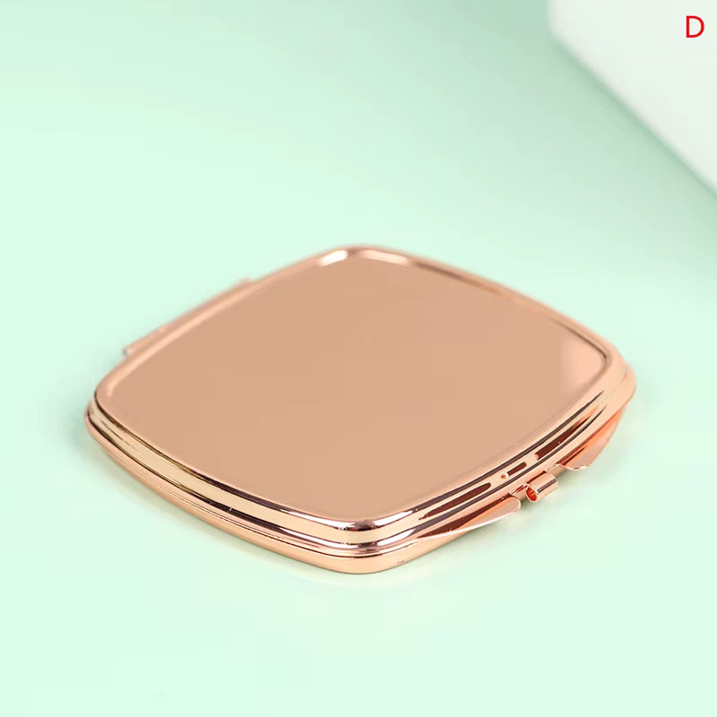 1 PC Portable Folding Mirror Compact Stainless Steel Metal Makeup Cosmetic Pocket Mirror Beauty Accessories