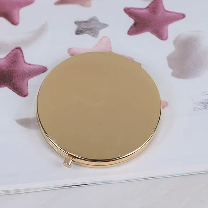 1 PC Portable Folding Mirror Compact Stainless Steel Metal Makeup Cosmetic Pocket Mirror Beauty Accessories