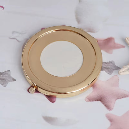 1 PC Portable Folding Mirror Compact Stainless Steel Metal Makeup Cosmetic Pocket Mirror Beauty Accessories