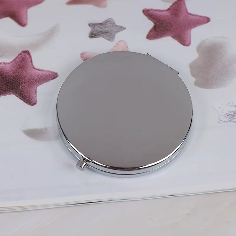 1 PC Portable Folding Mirror Compact Stainless Steel Metal Makeup Cosmetic Pocket Mirror Beauty Accessories