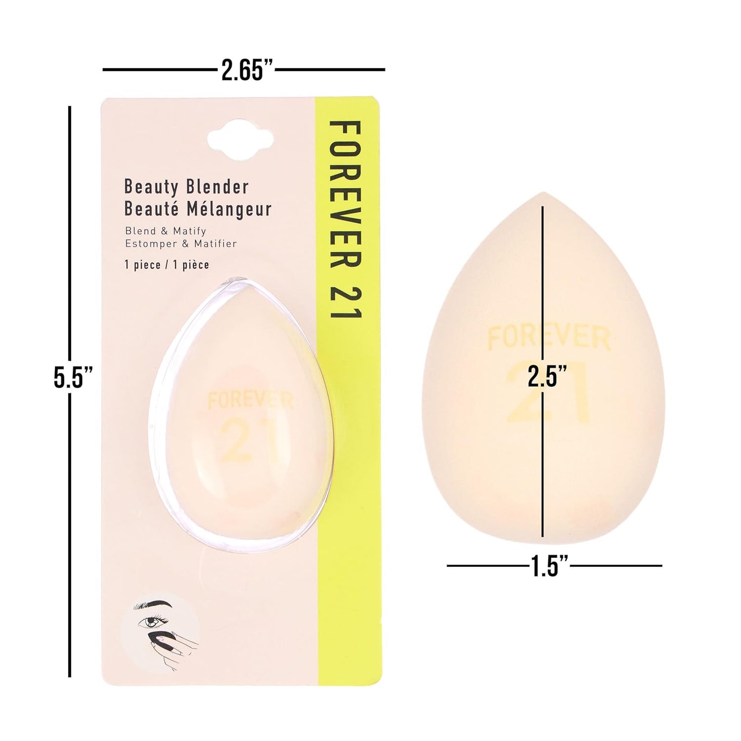 Teardrop Beauty Sponge (TAN) - Cosmetic Makeup Applicator Beauty Blender | Professional Beauty Tools + Accessories