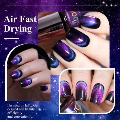 Cat Eye Nail Polish,Magnetic Effects with Chameleon Natural Air Drying Nail Art Salon Manicure Home((A01, 10ML)