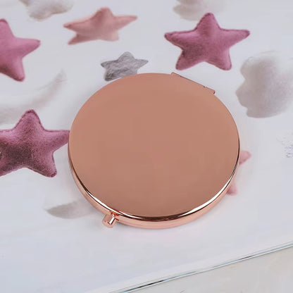 1 PC Portable Folding Mirror Compact Stainless Steel Metal Makeup Cosmetic Pocket Mirror Beauty Accessories