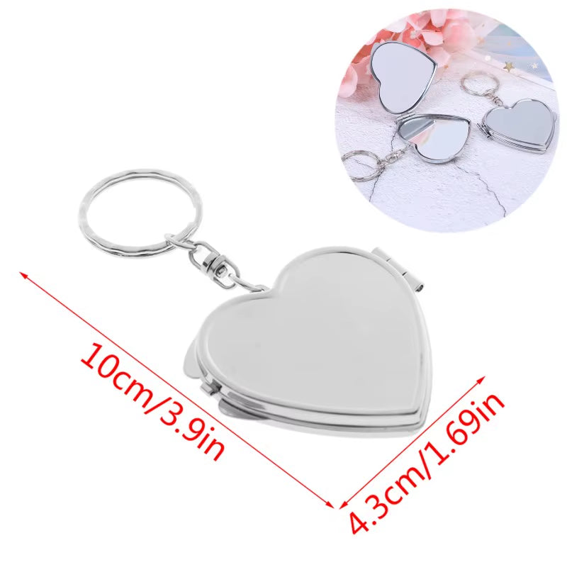 1 PC Portable Folding Mirror Compact Stainless Steel Metal Makeup Cosmetic Pocket Mirror Beauty Accessories