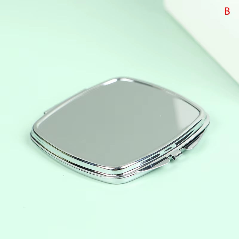 1 PC Portable Folding Mirror Compact Stainless Steel Metal Makeup Cosmetic Pocket Mirror Beauty Accessories