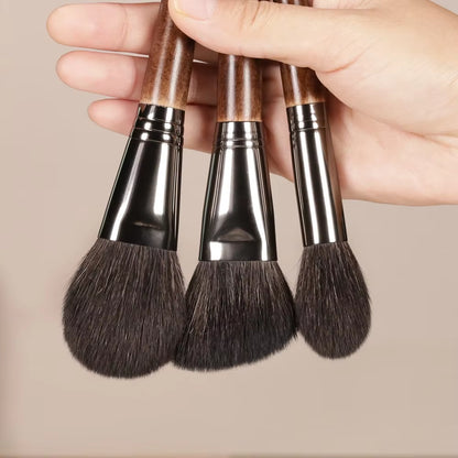 3Pcs Goat Hair Makeup Brushes Sets Soft Blusher Sculpting Highlight Beauty Make up Beauty Tool