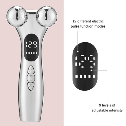 Electric Facial Slimming Rollor Facial Micro-Current Beauty Instrument Face Lift Roller Massager Skin Tighten Beauty Devices