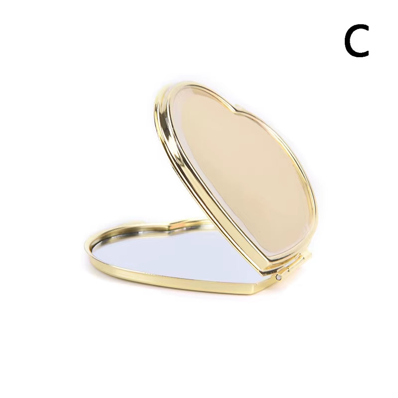 1 PC Portable Folding Mirror Compact Stainless Steel Metal Makeup Cosmetic Pocket Mirror Beauty Accessories