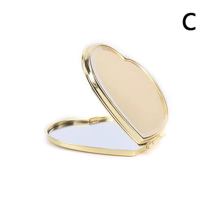 1 PC Portable Folding Mirror Compact Stainless Steel Metal Makeup Cosmetic Pocket Mirror Beauty Accessories